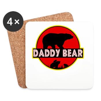 Papa Bär - Untersetzer (4er-Set) - Weiß - Vorne