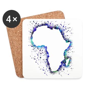 Afrika - Untersetzer (4er-Set) - Weiß - Vorne