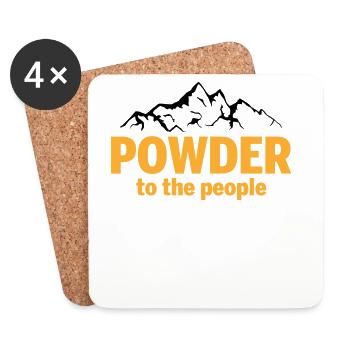 Powder To The People - Coasters (set of 4) - white - Front