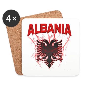 Albania Albanian Eagle - Coasters (set of 4) - white - Front