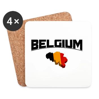 Belgium Belgien België - Untersetzer (4er-Set) - Weiß - Vorne