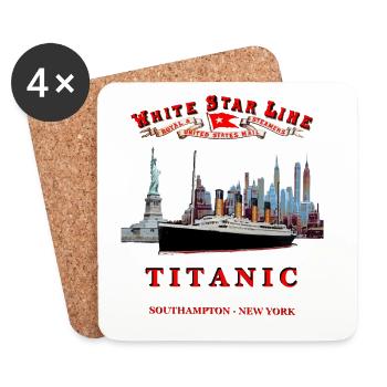 TITANIC NEW YORK création Louis RUNEMBERG © Adagp - Dessous de verre (lot de 4) - blanc - Devant