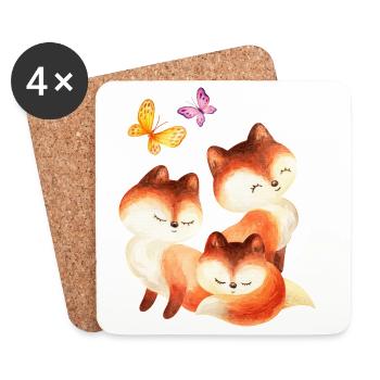 Wasserfuchs Trio - Coasters (set of 4) - white - Front