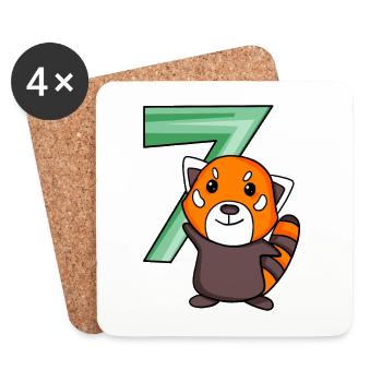 Red Panda - Coasters (set of 4) - white - Front
