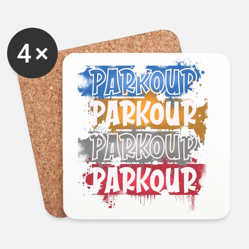 Parkour - Untersetzer (4er-Set) - Weiß