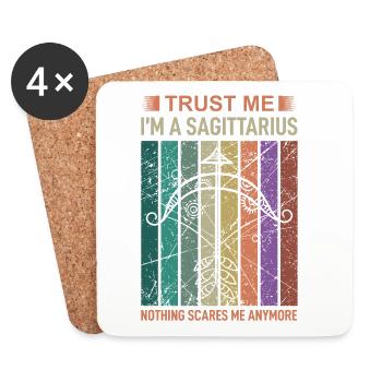 Zodiac Sagittarius - Coasters (set of 4) - white - Front