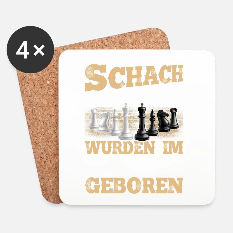 Schach Legenden Wurden Im Juli Geboren - Untersetzer (4er-Set) - Weiß