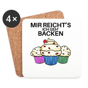 Mir reichts ich geh backen - Untersetzer (4er-Set) - Weiß - Vorne
