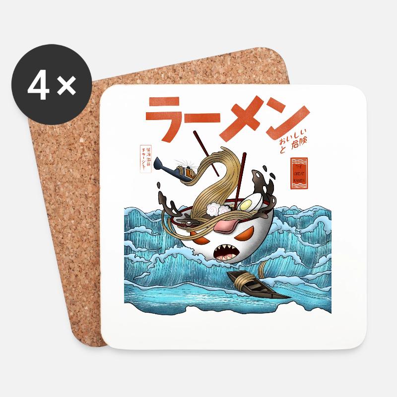 Ramen - Untersetzer (4er-Set) - Weiß