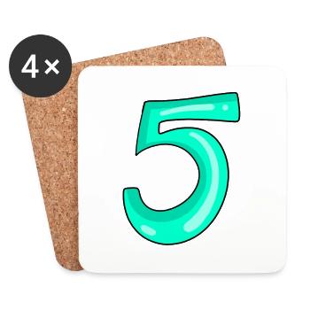 5 - Dessous de verre (lot de 4) - blanc - Devant