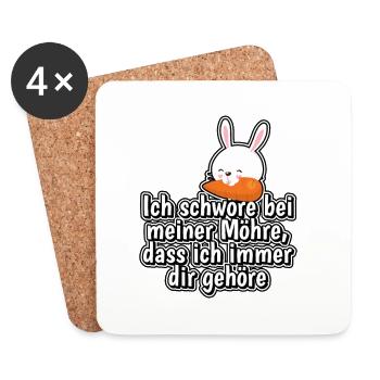 Ich schwöre bei meiner Möhre, dass ich immer... - Untersetzer (4er-Set) - Weiß - Vorne