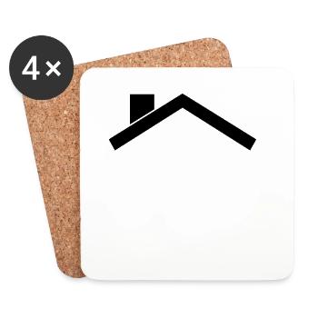 House Roof - Coasters (set of 4) - white - Front