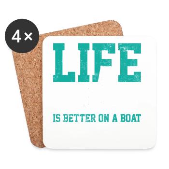 Sailboat Sailor - Coasters (set of 4) - white - Front