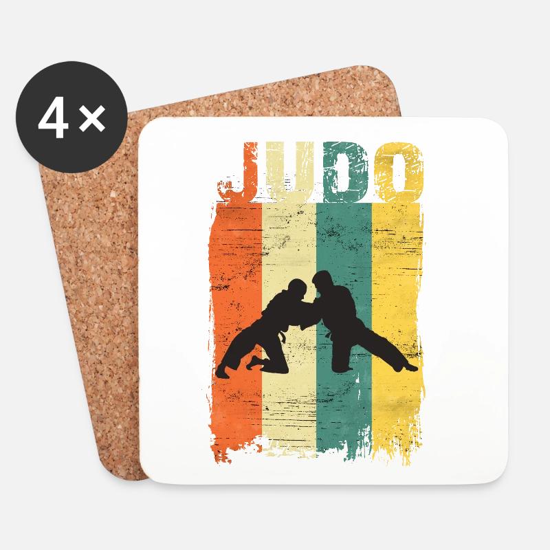 Judo - Untersetzer (4er-Set) - Weiß