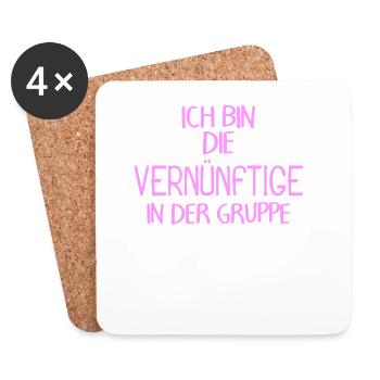 Lustiger Spruch Gruppe - Untersetzer (4er-Set) - Weiß - Vorne