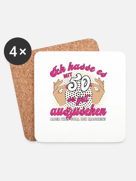 Jahrgang 1976 Vintage 50. Geburtstag Retro Damen - Untersetzer (4er-Set) - Weiß