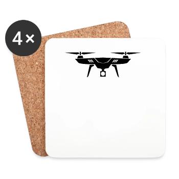 Drone - Dessous de verre (lot de 4) - blanc - Devant
