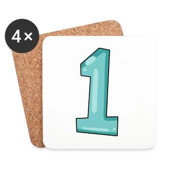 1 - Dessous de verre (lot de 4) - blanc - Devant