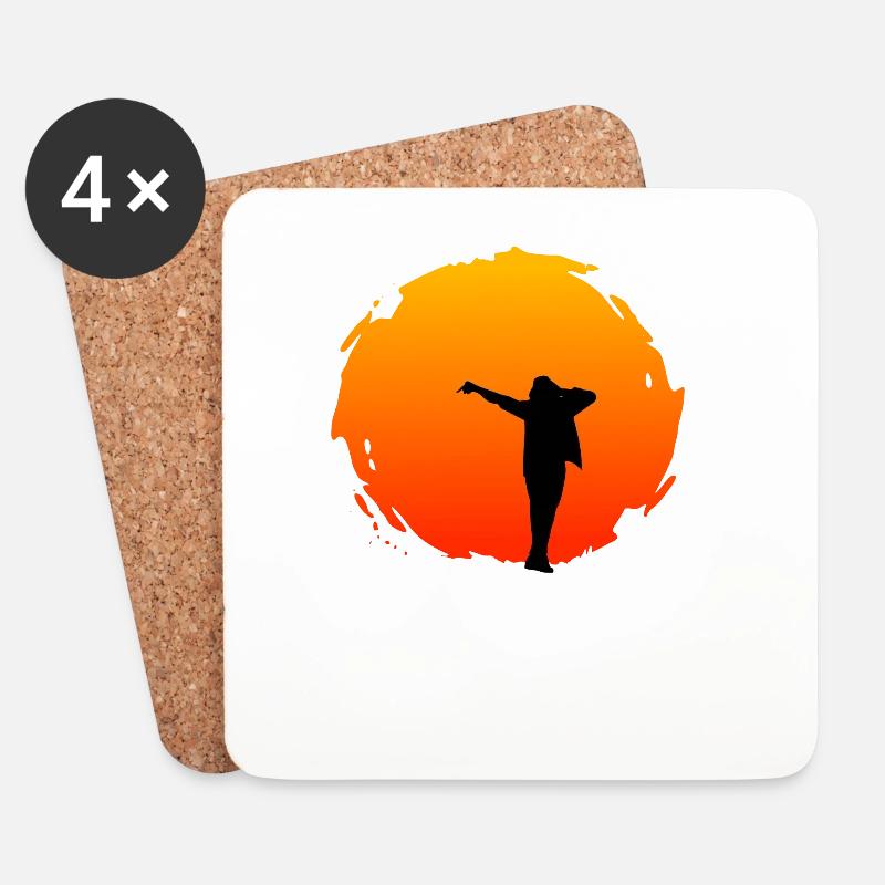 Dancing At Sunset - Coasters (set of 4) - white