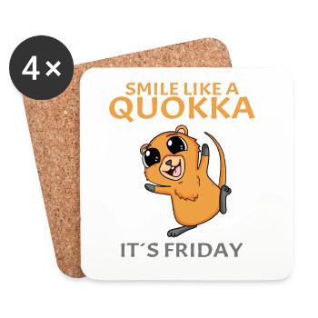 Quokka - Coasters (set of 4) - white - Front