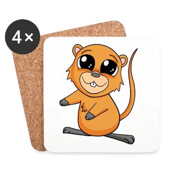 Quokka - Coasters (set of 4) - white - Front