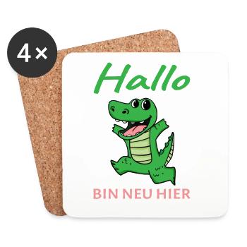 Baby Geburt Nachwuchs - Untersetzer (4er-Set) - Weiß - Vorne