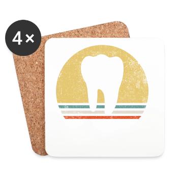 Dental Zahn Vintage - Untersetzer (4er-Set) - Weiß - Vorne