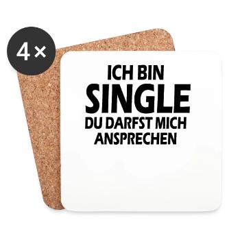 Single - Untersetzer (4er-Set) - Weiß - Vorne