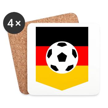 Deutschland Fußball - Coasters (set of 4) - white - Front