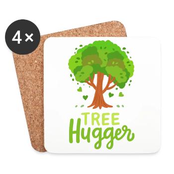 Baum Wald Baumpfleger - Untersetzer (4er-Set) - Weiß - Vorne
