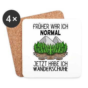 Berg Berge Wandern - Untersetzer (4er-Set) - Weiß - Vorne