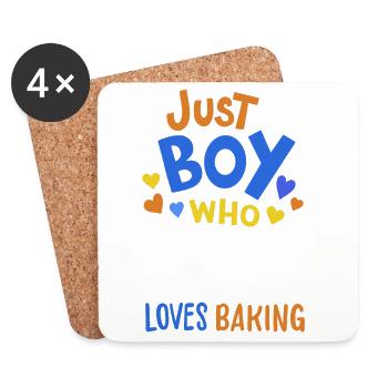 Backen Bäcker Hobbybäcker - Untersetzer (4er-Set) - Weiß - Vorne
