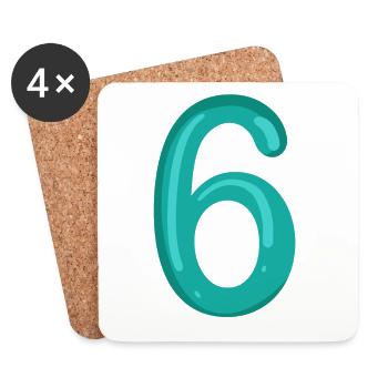6 - Untersetzer (4er-Set) - Weiß - Vorne