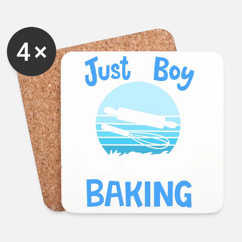 Backen Bäcker Retro - Untersetzer (4er-Set) - Weiß