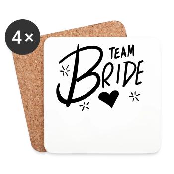 Team Bride - Dessous de verre (lot de 4) - blanc - Devant