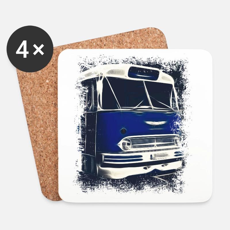Ikarus 55 Bus - Untersetzer (4er-Set) - Weiß