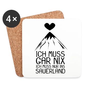 Sauerland Nordrhein-Westfalen - Untersetzer (4er-Set) - Weiß - Vorne