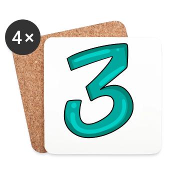 3 - Untersetzer (4er-Set) - Weiß - Vorne