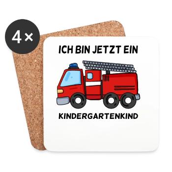 Kindergartenkind Kindergarten Geschenk - Untersetzer (4er-Set) - Weiß - Vorne