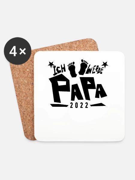 Papa Loading 2022 - Untersetzer (4er-Set) - Weiß