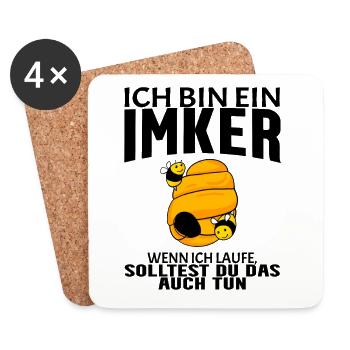 Bienen Imker Biene - Untersetzer (4er-Set) - Weiß - Vorne