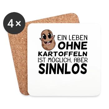 Kartoffel - Untersetzer (4er-Set) - Weiß - Vorne