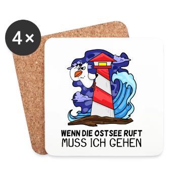 Ostsee - Untersetzer (4er-Set) - Weiß - Vorne