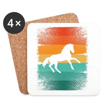 Horse - Coasters (set of 4) - white - Front
