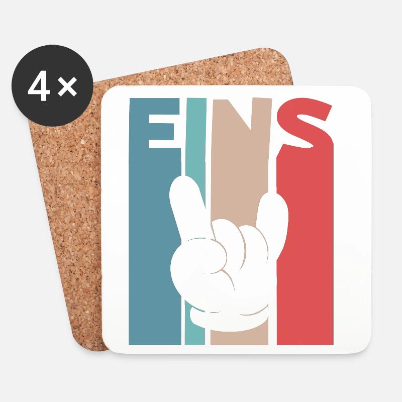 1. Geburtstag Endlich 1 Jetzt Wird Gerockt - Untersetzer (4er-Set) - Weiß
