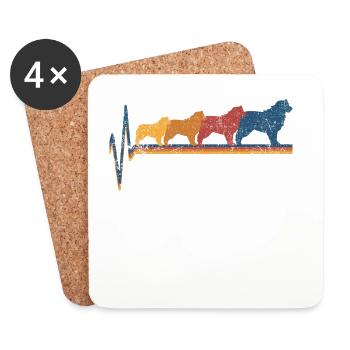 Australian Shepherd - Untersetzer (4er-Set) - Weiß - Vorne