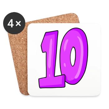 10 - Dessous de verre (lot de 4) - blanc - Devant