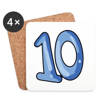 10 - Dessous de verre (lot de 4) - blanc - Devant