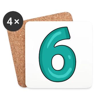 6 - Untersetzer (4er-Set) - Weiß - Vorne