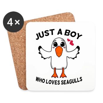 Mouette - Dessous de verre (lot de 4) - blanc - Devant